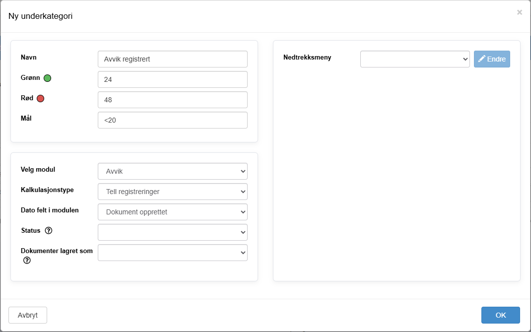 Dialogboksen for systemrad